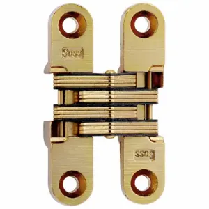 SOSS 204CUS4 Concealed Hinge, Zamac/Steel, Satin Brass, 2 3/8 Inch Door Leaf Ht | CU3CJJ 801H76