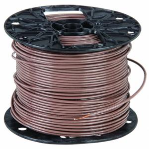 SOUTHWIRE COMPANY 11594905 Building Wire, 12 AWG Wire Size, 1 Conductors, Brown, 2, 500 ft Length, Solid, Nylon, PVC | CP2EBQ 4WYX7