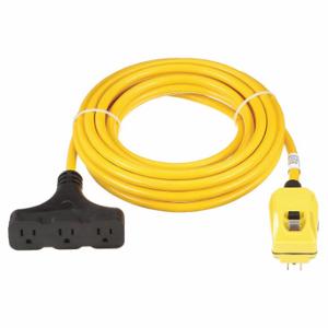 SOUTHWIRE COMPANY 14880118-2 Plug-In GFCI With Cord, 25 ft Cord Length, 15 A Max. Amps, 120VAC, NEMA 5-15P, NEMA 5-15R | CU3CYB 9MG38