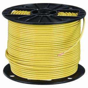 SOUTHWIRE COMPANY 22969001 Building Wire, 12 AWG Wire Size, 1 Conductors, Yellow, 500 ft Length, Stranded, Nylon, PVC | CP2EEJ 4W013