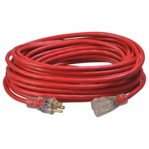 SOUTHWIRE COMPANY 2488SW8804 Extension Cord, 50 Ft Cord Length, 14 Awg Wire Size, 14/3, Red, 1 Outlets | CU3CVF 55CW84
