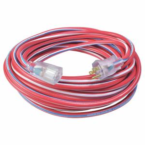 SOUTHWIRE COMPANY 2547SWUSA1 Extension Cord, 25 Ft Cord Length, 12 Awg Wire Size, 12/3, Blue/Red/White | CU3CUF 55CW53