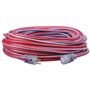 SOUTHWIRE COMPANY 2549SWUSA1 Extension Cord, 100 Ft Cord Length, 12 Awg Wire Size, 12/3, Blue/Red/White | CU3CTR 55CW51