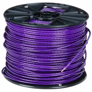 SOUTHWIRE COMPANY 25659401 Building Wire, 10 AWG Wire Size, 1 Conductors, Purple, 500 ft Length, Stranded, Nylon, PVC | CP2DZT 4WZH6