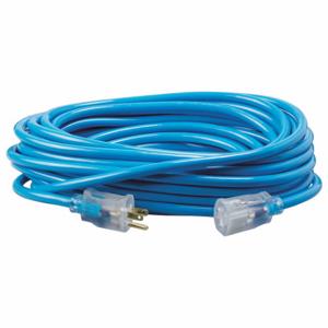 SOUTHWIRE COMPANY 2578SW000H Extension Cord, 50 Ft Cord Length, 12 Awg Wire Size, 12/3, Blue, 1 Outlets | CU3CUT 55CW59