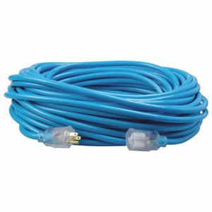 SOUTHWIRE COMPANY 2579SW000H Extension Cord, 100 Ft Cord Length, 12 Awg Wire Size, 12/3, Blue, 1 Outlets | CU3CTP 55CW46