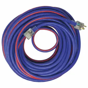 SOUTHWIRE COMPANY 26490064 Extension Cord, 100 Ft Cord Length, 10 Awg Wire Size, 10/3, Blue/Red | CU3CTK 55CW32