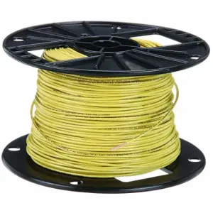 SOUTHWIRE COMPANY 27026401 Fixture Wire, 18 AWG Wire Size, 1 Conductors, Yellow, 500 ft Length, Stranded, Nylon, PVC | CU3CWK 5LWZ5