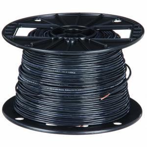 SOUTHWIRE COMPANY 27032201 Fixture Wire, 16 AWG Wire Size, 1 Conductors, Black, 500 ft Length, Stranded, Nylon, PVC | CU3CVQ 5LWY1