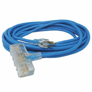 SOUTHWIRE COMPANY 32688806 Extension Cord, 50 Ft Cord Length, 14 Awg Wire Size, 14/3, Blue, 3 Outlets | CU3CVE 55CW83