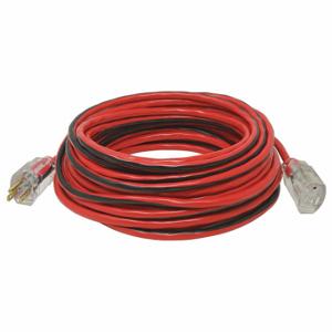 SOUTHWIRE COMPANY 541909 Extension Cord, 100 Ft Cord Length, 14 Awg Wire Size, 14/3, Red/Black | CU3CUB 55CW75