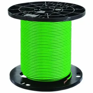 SOUTHWIRE COMPANY 25172801 Building Wire, 4 AWG Wire Size, 1 Conductors, Green, 500 ft Length, Stranded, Nylon, PVC | CP2EJA 4WZP3