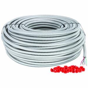 SOUTHWIRE COMPANY 68719401 Metal Clad Armored Cable, 4 with Insulated CU Ground Conductors, Silver, 250 ft Length | CU3CXF 446P44