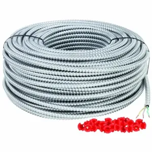 SOUTHWIRE COMPANY 68932301 Metal Clad Armored Cable, 2 with Insulated CU Ground Conductors, Silver, 250 ft Length | CU3CXB 446P39