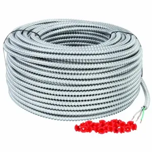 SOUTHWIRE COMPANY 68936401 Metal Clad Armored Cable, 2 with Insulated CU Ground Conductors, Silver, 250 ft Length | CU3CXA 446P38