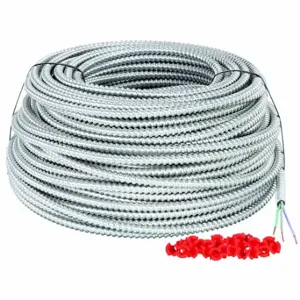 SOUTHWIRE COMPANY 68944801 Metal Clad Armored Cable, 2 with Insulated CU Ground Conductors, Silver, 250 ft Length | CU3CXC 446P40