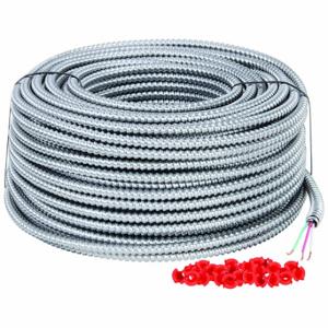 SOUTHWIRE COMPANY 68952101 Metal Clad Armored Cable, 2 with Insulated CU Ground Conductors, Silver, 250 ft Length | CU3CWZ 446P36