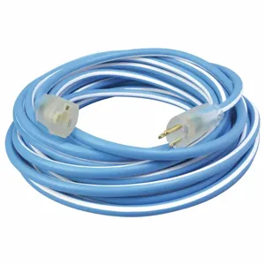 SOUTHWIRE COMPANY 1639SW0061 Extension Cord, Outdoor, 125VAC, Number of Outlets 1, Blue/White | CF2HEF 55CW36