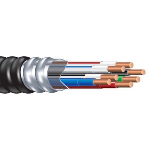 SOUTHWIRE COMPANY 55516302 Metal Clad Armored Cable, 4 Conductor, 10 Awg, Aluminium Armor, Green | CG6HGJ