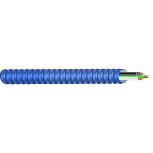 SOUTHWIRE COMPANY 57114801 Metal Clad Armored Cable, 4 Conductor, 12 Awg, Steel Armor, Blue | CG6HKE