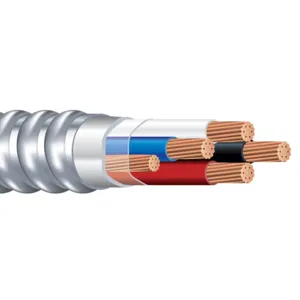 SOUTHWIRE COMPANY 58770499 Metal Clad Armored Cable, 3 Awg | CG6HBE