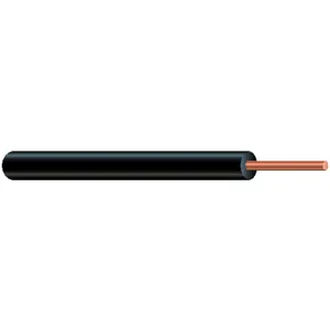 SOUTHWIRE COMPANY 44080025 Copper Transformer Riser Wire, 7 Strand, 2 Awg, Black | CG6HVR