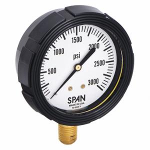 SPAN LFS-210-3000-G-KEMX Manometer mit Innendichtung, 0 bis 3000 Psi, Lfs-210, 2 1/2 Zoll Zifferblatt, Buna-N, Messing | CU3DKM 5NMY9