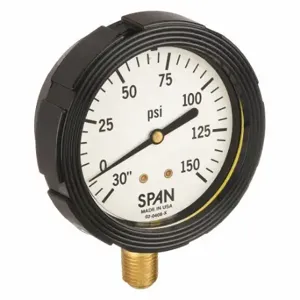 SPAN LFS-210-30Hg/150PSI-G-KEMX Compound Gauge, 30 To 0 To 150 Inch Hg/PSI, Lfs-210, 2 1/2 Inch Dial, Buna-N | CU3DEY 5NMX4