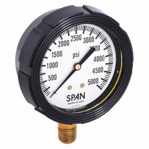 SPAN LFS-210-5000-G-KEMX Manometer mit Innendichtung, 0 bis 5000 Psi, Lfs-210, 2 1/2 Zoll Zifferblatt, Buna-N, Messing | CU3DKR 5NMZ0