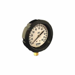 SPAN LFS-220-15-G Industrial Pressure Gauge, 0 To 15 PSI, 2 1/2 Inch Dial, 1/4 Inch Npt Male, Single, Nylon | CU3DGE 400R23
