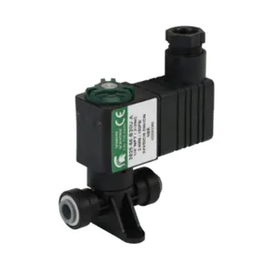 SPARTAN SCIENTIFIC 3825-66-B20U-A Solenoid Valve, 2-Way, 2-Position, Acetal Body, 1/4 Inch Push-To-Connect Tubing Inlet | CV6XPJ