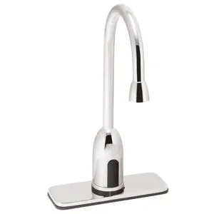 SPEAKMAN S-9111-CA-E Faucet, Battery Powered Sensor, With 4 Inch Deck Plate, Under Counter Mech Mixer | CE2AWE