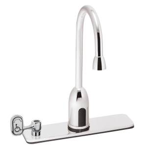 SPEAKMAN S-9227-CA-E Faucet, Powered Sensor, With 8 Inch Deck Plate, Manual Override | CE2AWT