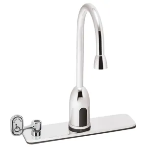 SPEAKMAN S-9228-CA-E Faucet, Powered Sensor, With 8 Inch Deck Plate, Under Counter Mech Mixer, Manual Override | CE2AWU