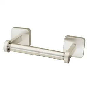 SPEAKMAN SA-2405-BN Toilet Paper Holder, Horizontal Single Roll, Double Post Holder, Metal, Brushed | CE2AAY 455D68