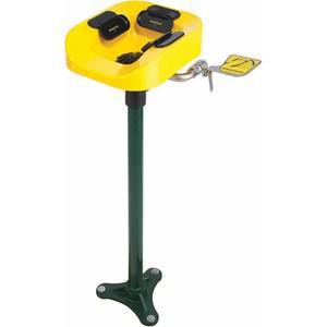 SPEAKMAN SE-1100 Eye & Facewash Station, Pedestal Mount, Plastic, Yellow | AJ8CPB