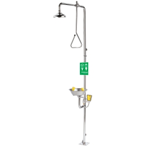 SPEAKMAN SE-625 Emergency Combination Shower, With Eye Face Wash, Stainless Steel | CE2BJP