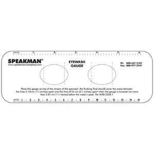 SPEAKMAN SE-952 Gauge, Eyewash, Plastic | CE2BLQ