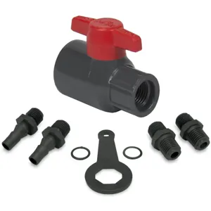 SPEARS VALVES 1539-002 Lab Valve, With Adapter Kit, FKM, 1/4 Size, PVC | CA2KKN