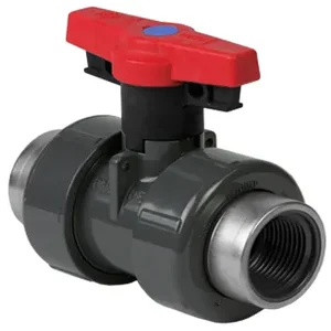 SPEARS VALVES 1831V-005CSR Special Reinforced Industrial Vented Ball Valve, Threaded, FKM, 1/2 Size, CPVC | CC3AZB