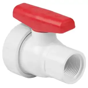 SPEARS VALVES 2411-005W Single Entry Ball Valve, 1/2 Size, PVC, Threaded End, BUNA-N | BZ8BGY