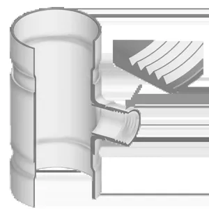 SPEARS VALVES 3302-721P Reducer Tee, Socket x FPT, 125 PSI, PIP, 15 x 2 Size, PVC | BU6FZM