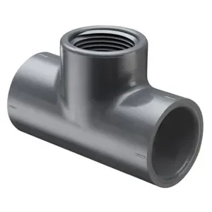 SPEARS VALVES 402-005G Tee, Socket x FPT, Schedule 40, 1/2 Size, PVC, Gray | BU7MHJ