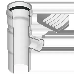 SPEARS VALVES 330-202364 Reducer Tee, Gasket x Spigot x FPT, Class 125, 6 x 3 Size, PVC | BU6FXP