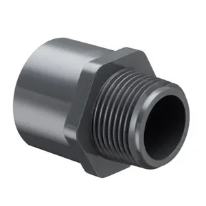 SPEARS VALVES 436-015GBC Male Adapter, MPT x Socket, 1-1/2 Size, PVC, Gray | BU6UJJ