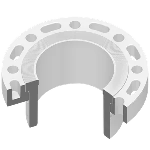 SPEARS VALVES 354-060F Flange, PIP Socket, Class 150, 6 x 6.140 Size, PVC | BU7MET