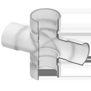 SPEARS VALVES 3920-180 Reducer Cross, Socket, Schedule 80, Fabricated, 18 Size, PVC | BU6LCB