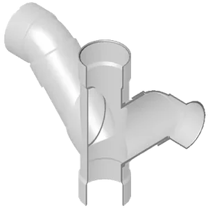 SPEARS VALVES 3792-621 Reducer Double Combination Wye, 1/8 Bend, Socket, Schedule 40, 10 x 2 Size, PVC | BU6KNX