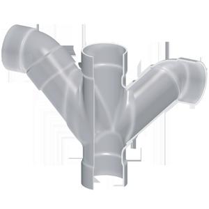 SPEARS VALVES 3992-628C Double Combination Wye, 1/8 Bend, Socket, Schedule 80, 10 x 8 Size, CPVC | BU6NHH