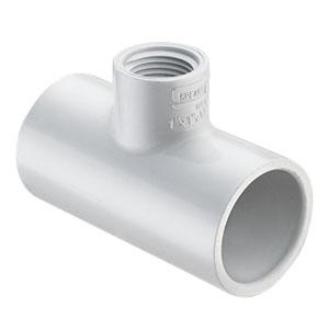 SPEARS VALVES 402-622F Reducer Tee, Socket x FPT, Schedule 40, Fabricated, 10 x 2-1/2 Size, PVC | BU6PJA